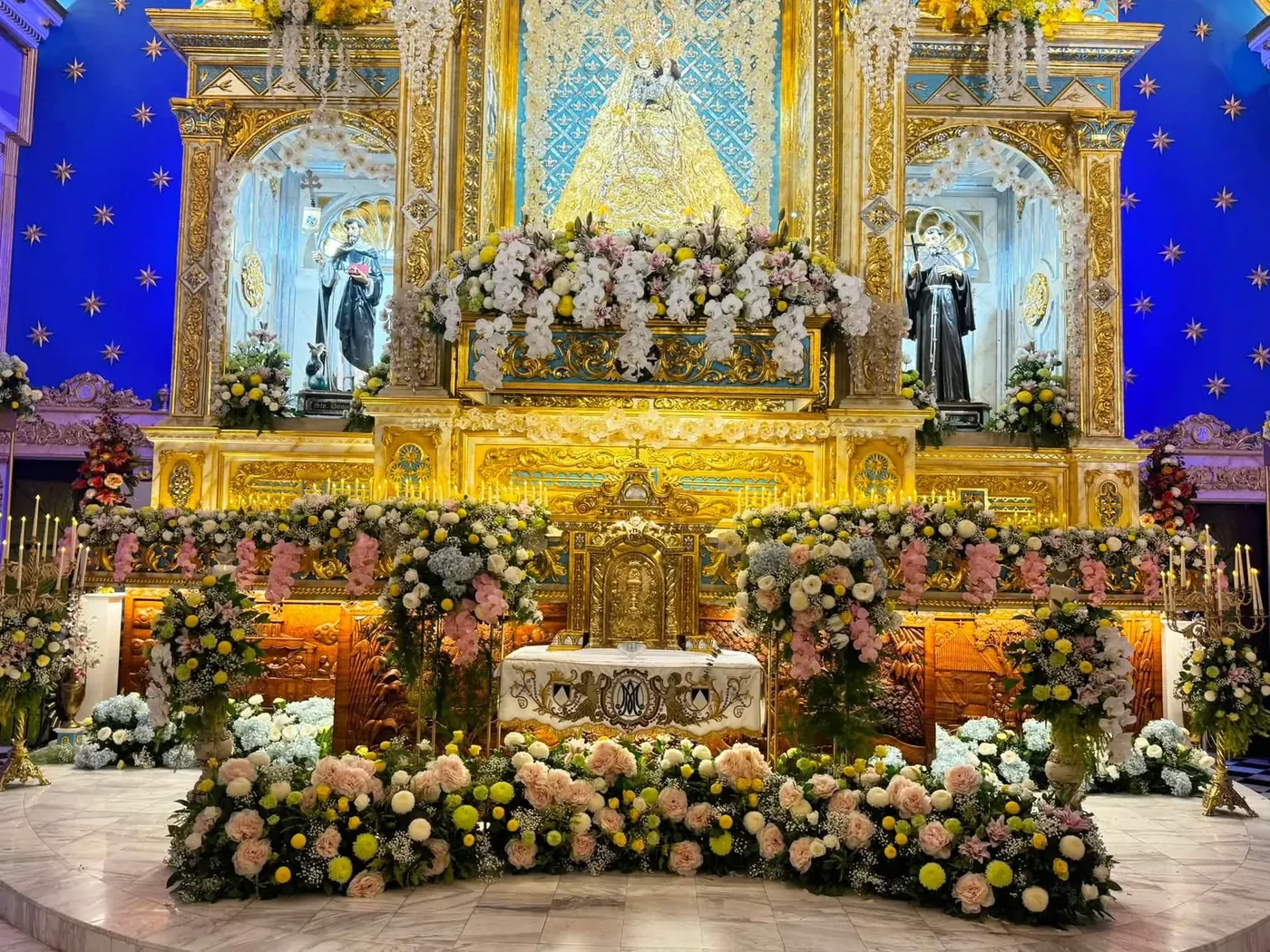Large event and church floral installation by Juan Petals PH