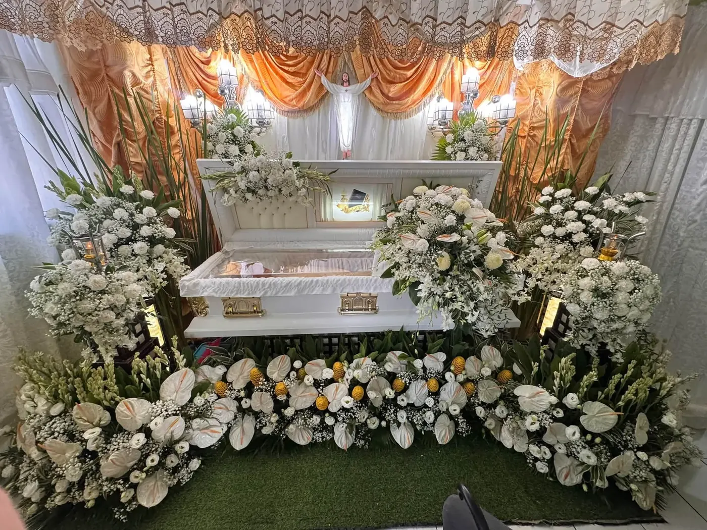Casket floral styling by Juan Petals PH